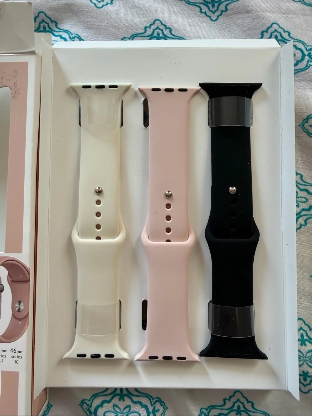 Nanette Lepore Silicone Watch Bands in White, Pink & Black